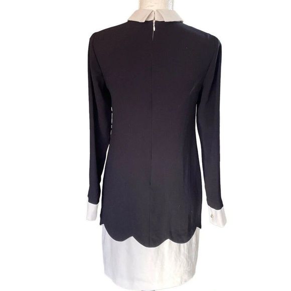 CeCe Women Dress Size US 1O Black with White Collar WEDNESDAY ADDAMS - Picture 4 of 13